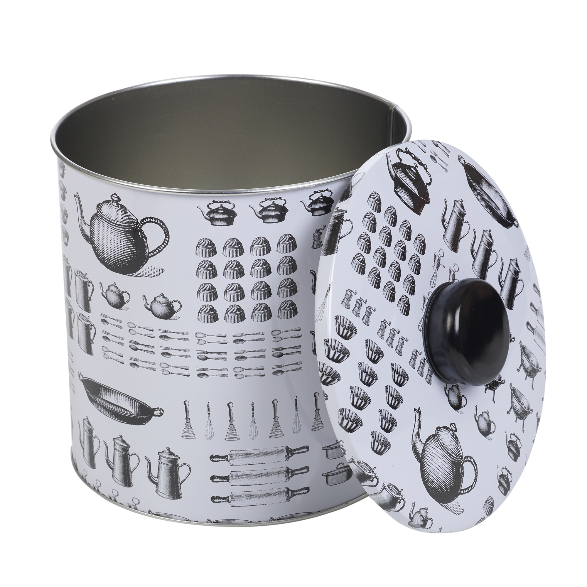 Metal Biscuit Cookie Cake Cupcake Candy Tin Airtight Canister Kitchen