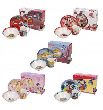 3 Piece Ceramic Disney Breakfast Sets [116298]