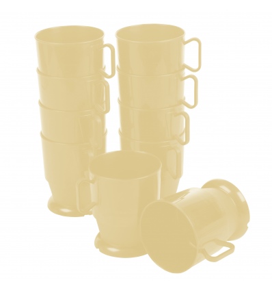 Katercup  12oz Beige Plastic Hot Cups