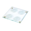 Glass Square Coaster 4pc Set [Art. 7252]