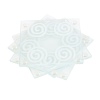 Glass Square Coaster 4pc Set [Art. 7252]