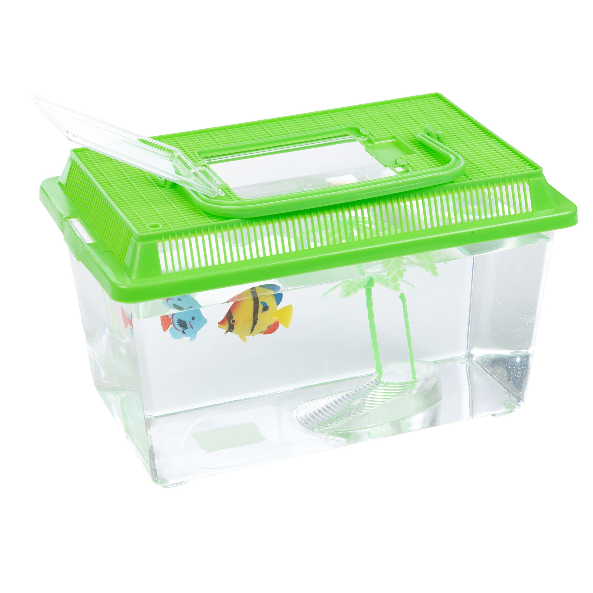 Plastic Starter Aquarium Fish Tank Reptile Insect Goldfish Cage Carry