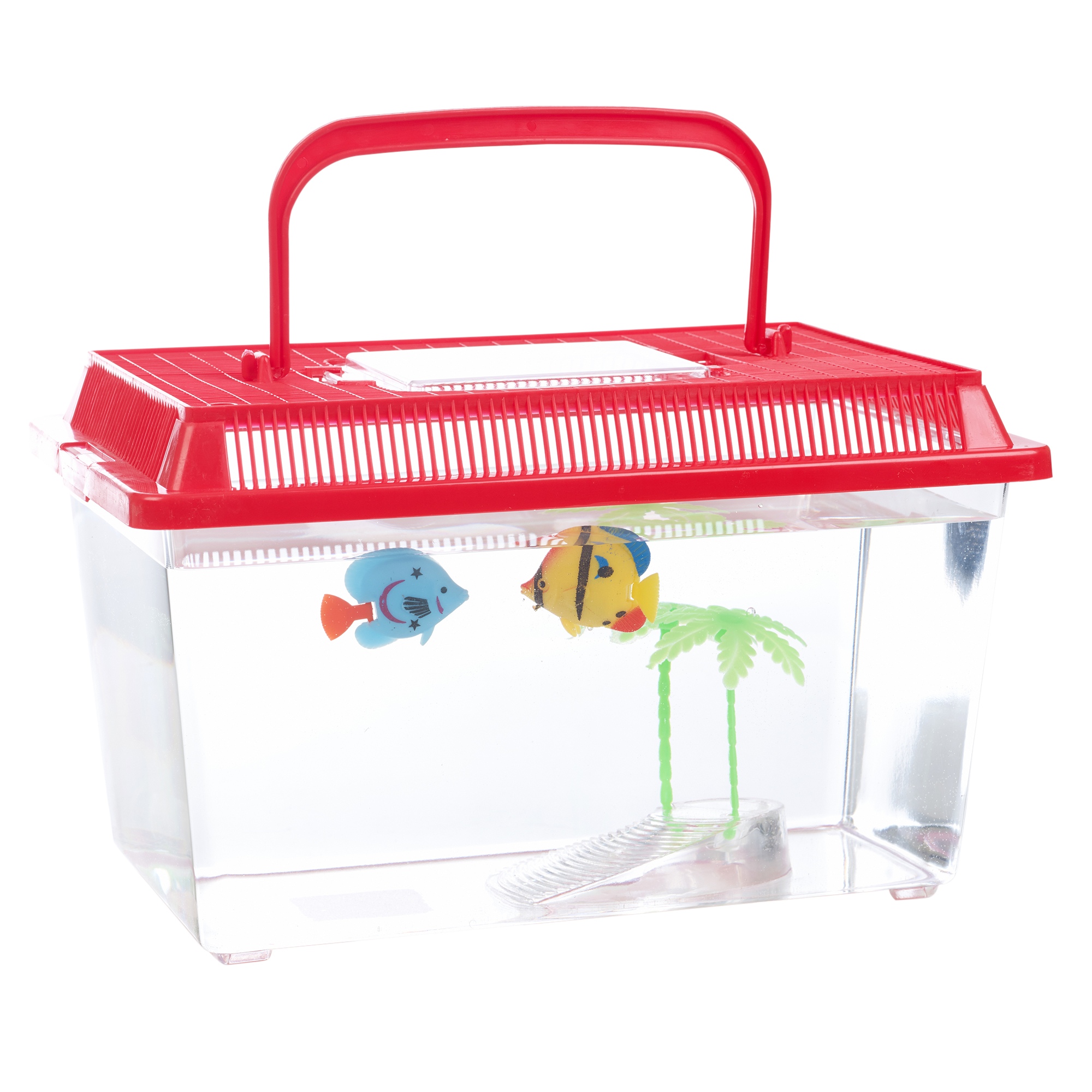 Plastic Starter Aquarium Fish Tank Reptile Insect Goldfish Cage Carry