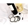 Silver Wine Stopper Corkscrew & Four Coaster's Gift Set