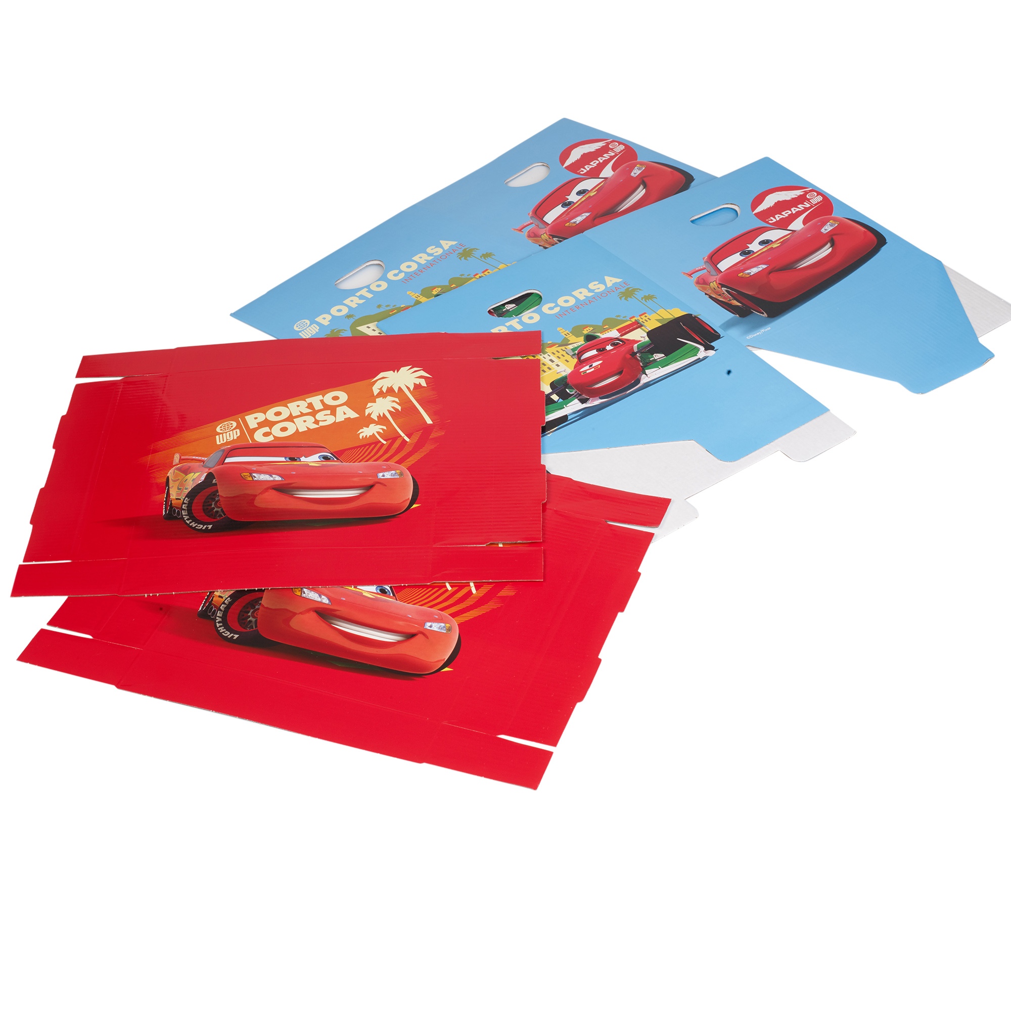 Set of 2 Disney Cars Cardboard Storage Boxes With Lids Kids Toys Arts