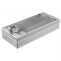 Diamante Brushed Silver Jewellery Box