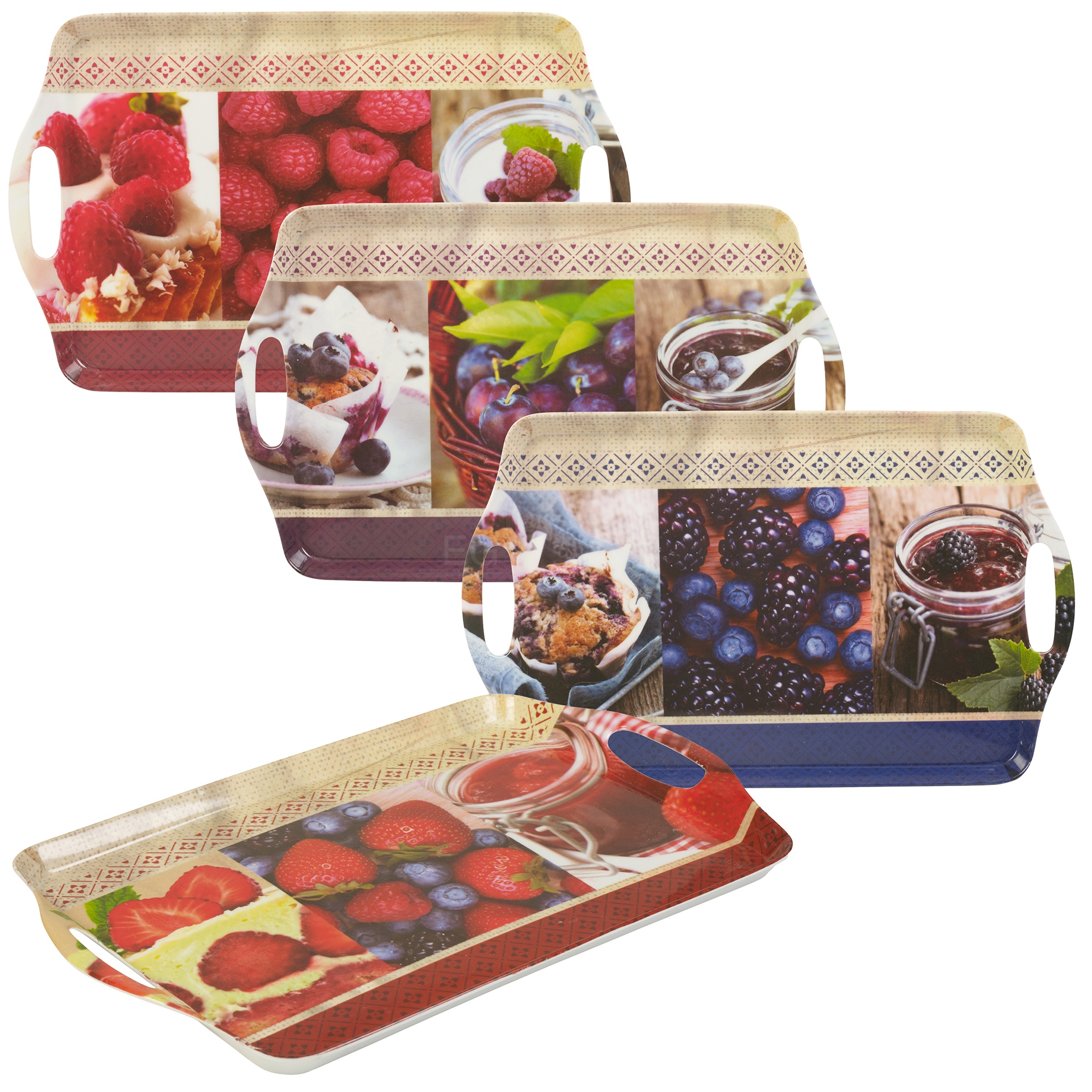 Melamine Serving Trays Fruit Dinner Tea Coffee Sandwich Lunch Snack