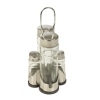 5 Piece Stainless Steel & Glass Cruet Set [896569]