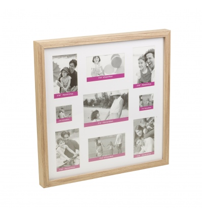 9 Pic Photoframe MDF 42.5X42.5X3.5cm [307507]