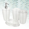 Clear Ringed Design 4pc Bathroom Set [540171]