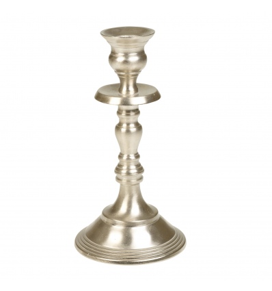 Brushed Aluminium Candlestick 18cm [822239]