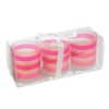 Set of 3 Scented Candles in Neon Glass Jar [585295]