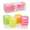 Set of 3 Scented Candles in Neon Glass Jar [585295]