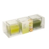 Set of 3 Wax Scented Candles in Glass Holders [934208]