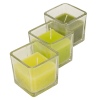 Set of 3 Wax Scented Candles in Glass Holders [934208]