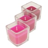 Set of 3 Wax Scented Candles in Glass Holders [934208]