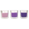 Set of 3 Wax Scented Candles in Glass Holders [934208]