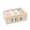 Shabby Chic White Washed Tea Box [581488]