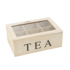 Shabby Chic White Washed Tea Box [581488]