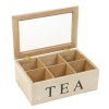 Shabby Chic White Washed Tea Box [581488]