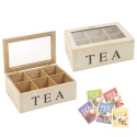 Shabby Chic White Washed Tea Box [581488]