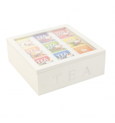 White Tea Box MDF with 9 Compartments [267931]