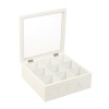 White Tea Box MDF with 9 Compartments [267931]