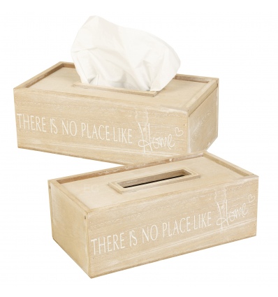 White Washed Wooden Tissue box Holder [955630]