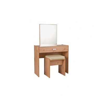 Capella 1 Drw Dressing Table, Stool, Mirror- Pine Effect [2640877]