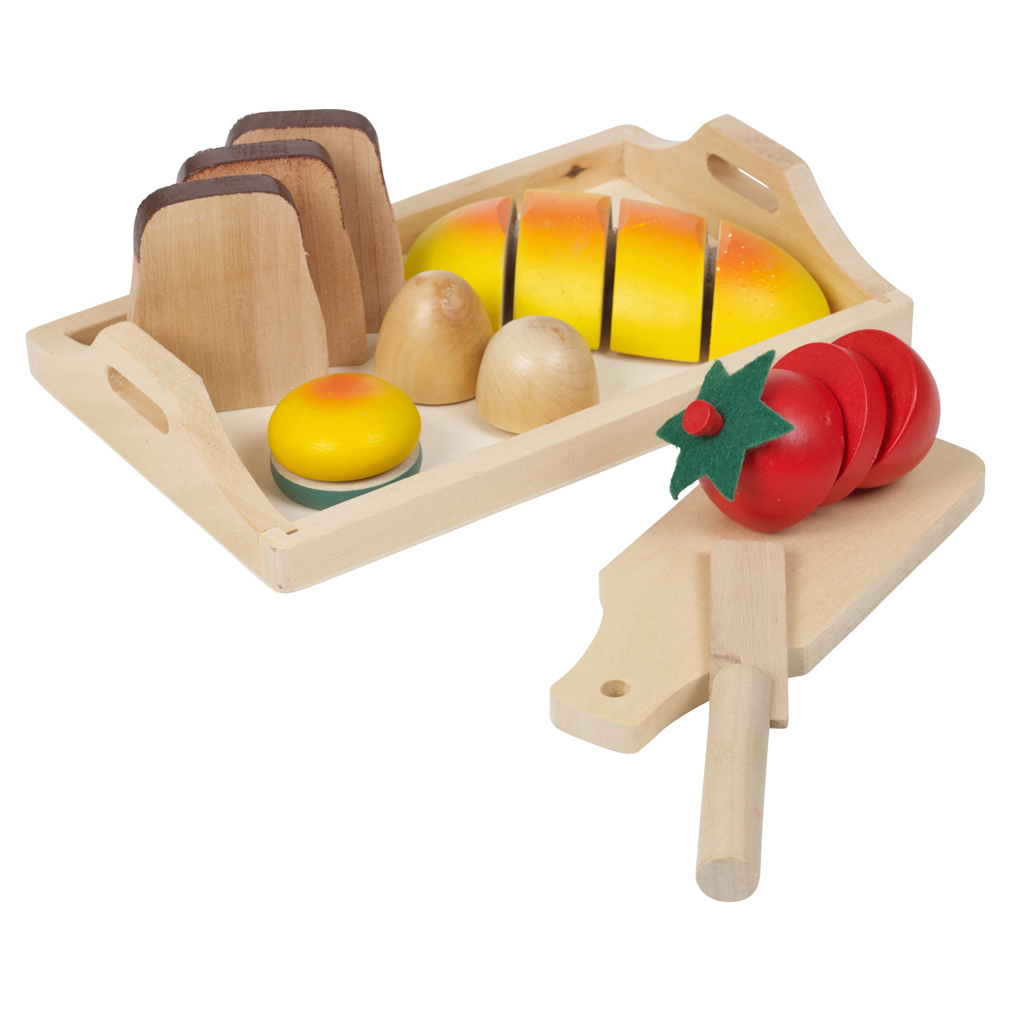 8-9 Piece Childrens Wooden Food Kitchen Pretend Clay Fruit ...