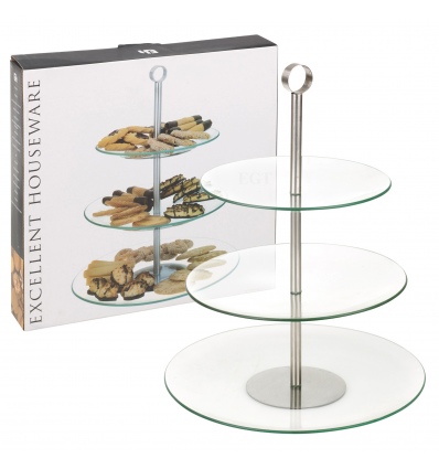 Glass Cake Stand 3 Layer [933370]