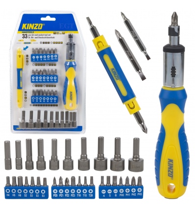 Kinzo 33pc Bit & Socket Tool Set [542027]