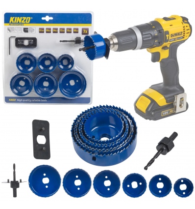 Kinzo 7pc Hole Saw Drill Bit Set [792736]