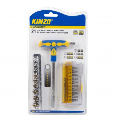 Kinzo 21pc Metric Socket Wrench Set [719146]
