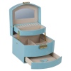 Turquoise Patent Cantilever Jewel Box [JN905]
