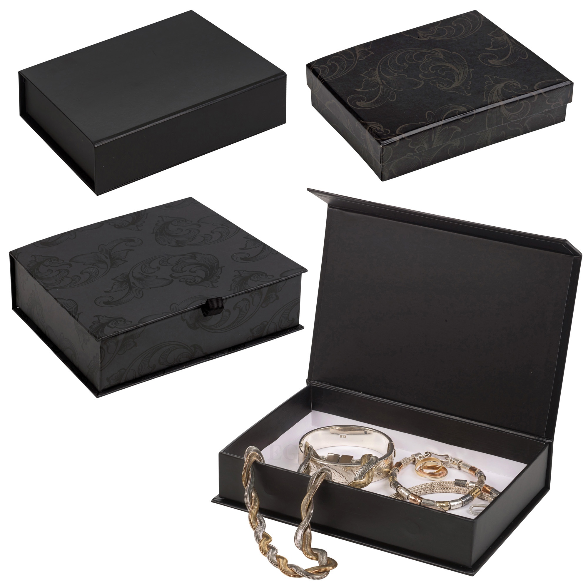 6 Large Luxury Gift Boxes Present Presentation Hinged or Removable Lid