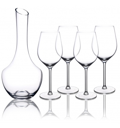 Avignon Decanter & 4pc Wine Glasses Set