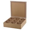 9 Section Wooden Tea Box [996530]