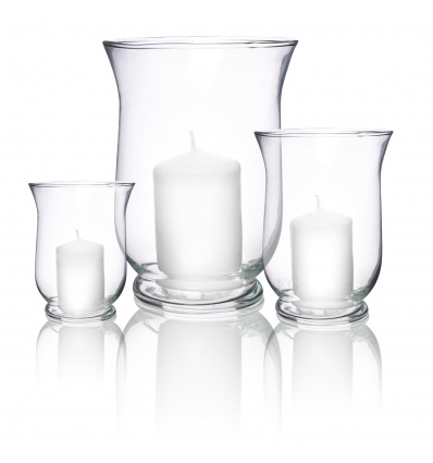 Arti Casa 3pc Glass Hurricane with Candle [517926]