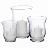 Arti Casa 3pc Glass Hurricane with Candle [517926]