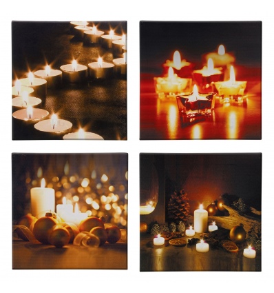 LED Flickering Candle Canvas [336096]