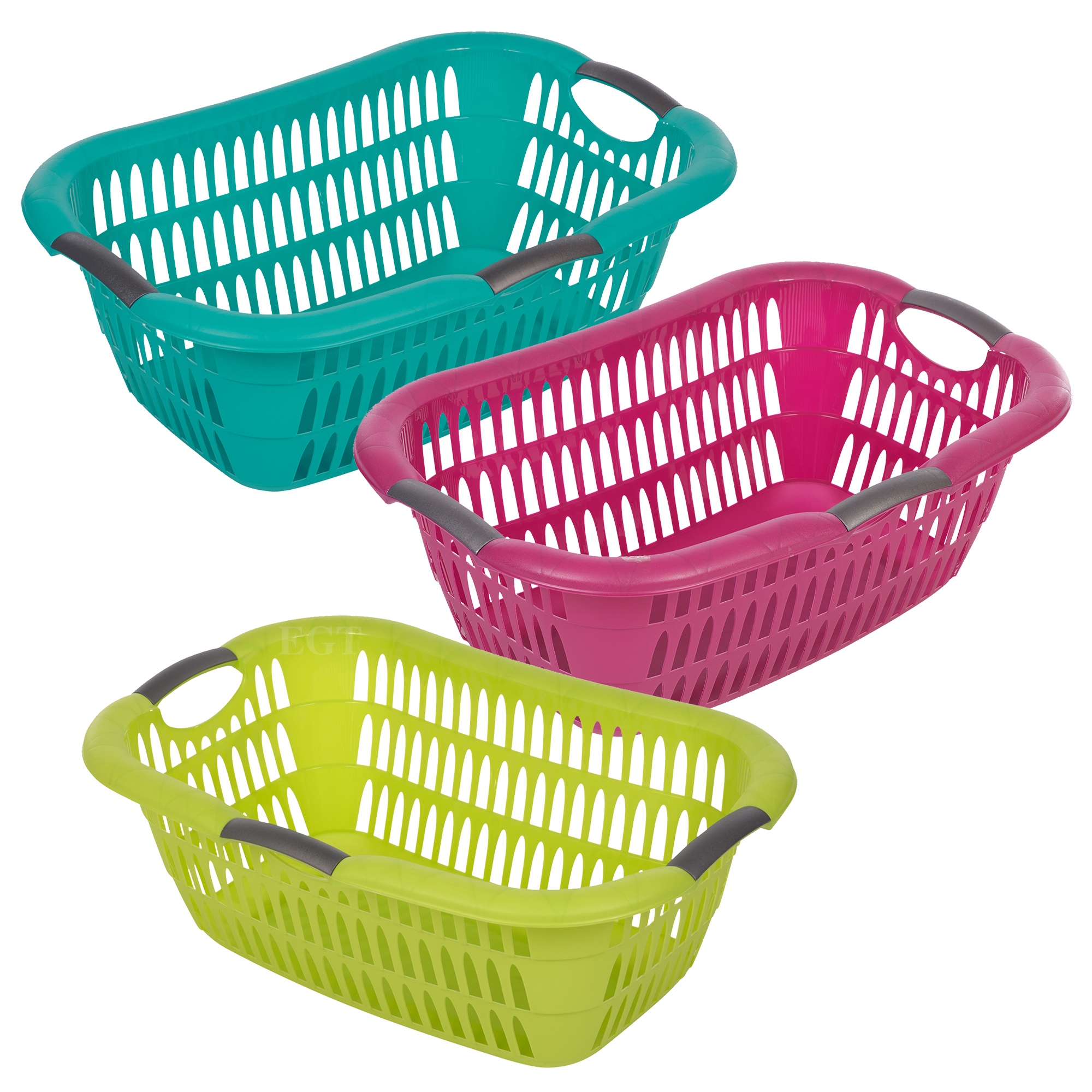 Plastic Hipster Laundry Basket Handles Storage Washing Hamper Bin
