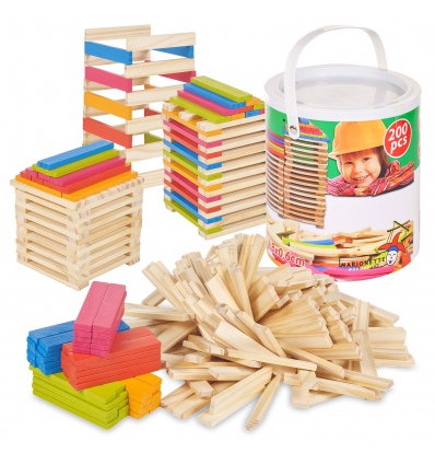 200pc Wooden Stacking Blocks [563879]