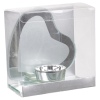 Tealight Holder Glass & Heart [395340]