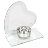 Tealight Holder Glass & Heart [395340]