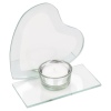 Tealight Holder Glass & Heart [395340]