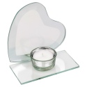 Tealight Holder Glass & Heart [395340]