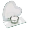 Tealight Holder Glass & Heart [395340]