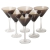 Set of 6 Smokey Martini Glasses