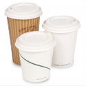 10oz White Hot Cups (100 Pack)